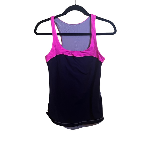 Lululemon Gray & Pink Scoop Neck Racerback Tank - Picture 3 of 4